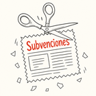 Tijeras recortando el periódico, el recorte queda suelto