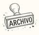Sello con texto ARCHIVO